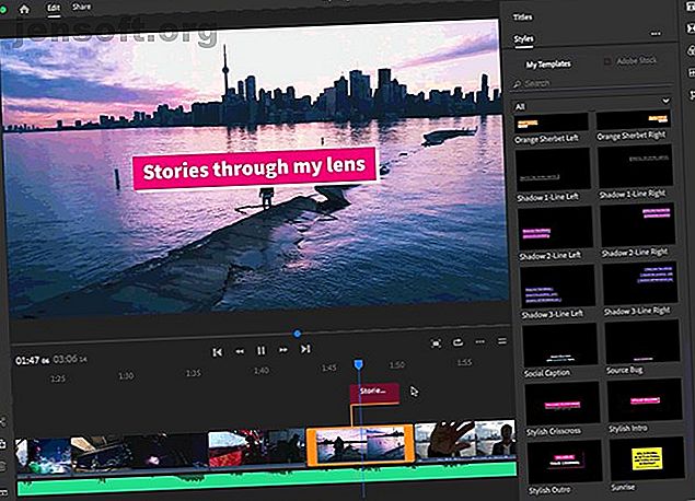 applications de montage vidéo pour YouTube - Adobe Premiere Rush