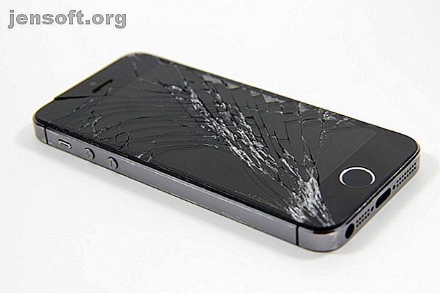 Écran iPhone cassé