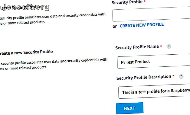 Enregistrement du profil de sécurité du compte développeur Amazon