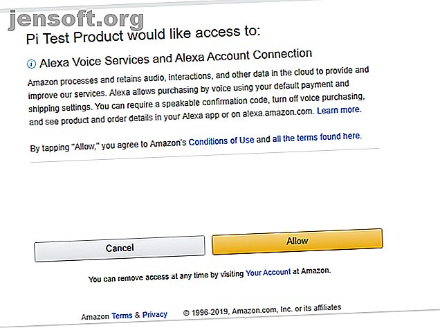 Page d'autorisation d'accès aux produits Amazon Developer