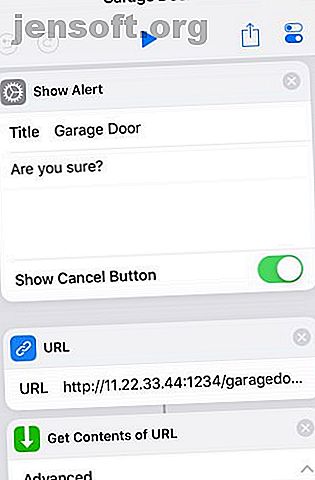 Siri raccourci pour appeler le script de porte de garage