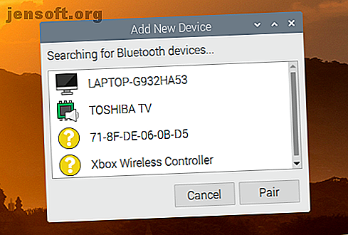 Menu de sélection Bluetooth Raspberry Pi Bluetooth