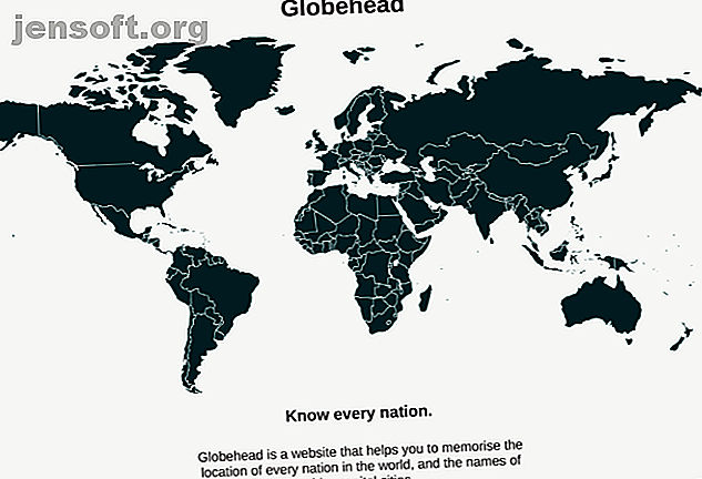 Globehead vous aide à mémoriser des pays et des capitales grâce à une technique de mémoire à répétition espacée