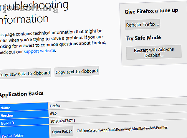 Dossier Open Profile de Firefox
