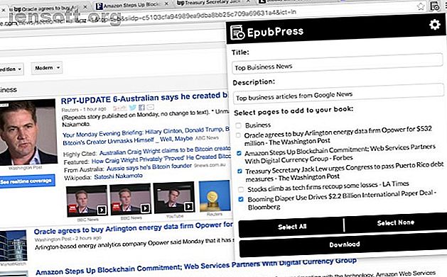 epubpress transforme plusieurs onglets ouverts en un ebook pour kindle