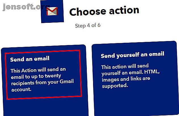 ifttt envoyer une action par courrier électronique