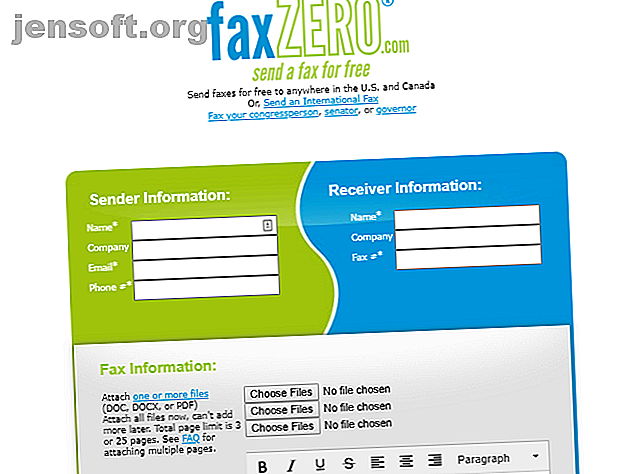 Service d'envoi de fax en ligne FaxZero