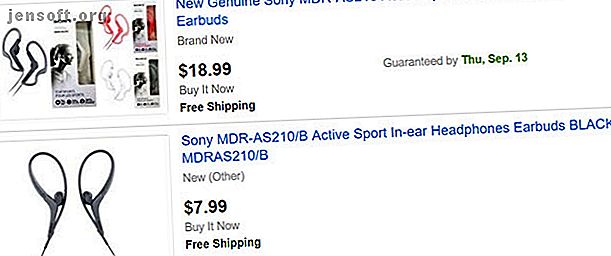 écouteurs listés sur eBay
