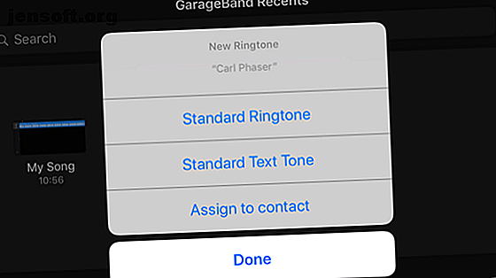 GarageBand App Assign Ringtone