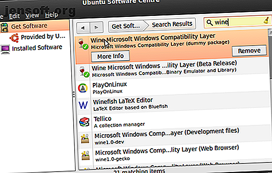 L'installation de Wine vous permet d'exécuter le logiciel Windows sous Linux
