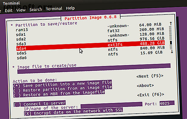 Créer une image disque Linux pour la sauvegarde