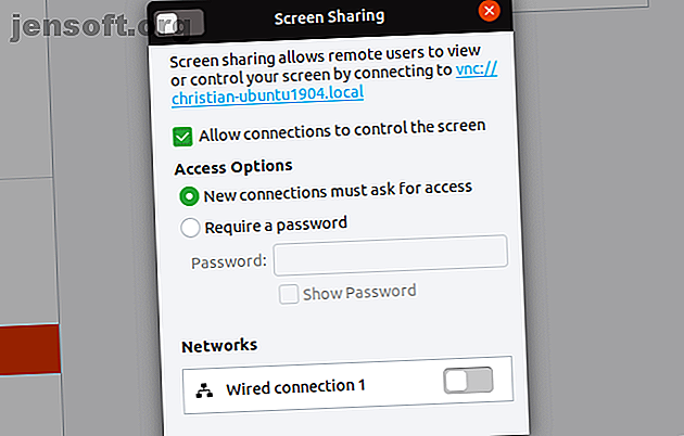 Activer le partage pour utiliser le bureau à distance dans Ubuntu