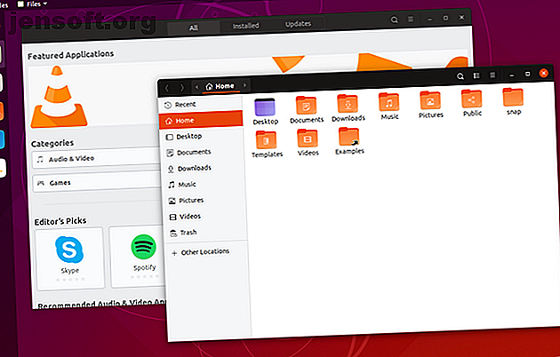 Bureau Ubuntu 18.10 avec un nouveau thème