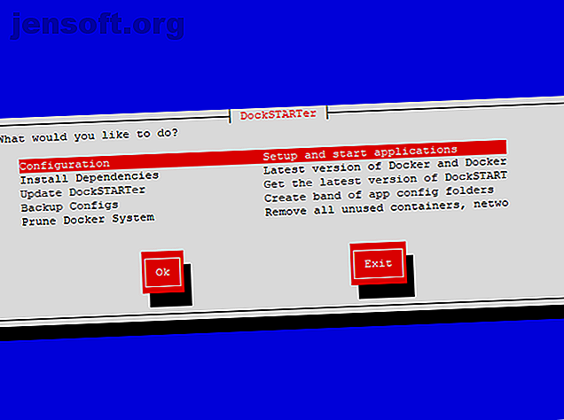 Configuration de l'écran du terminal d'installation DockSTARTer