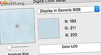 Compteur de couleur numérique Menu sélecteur de couleur pour Mac