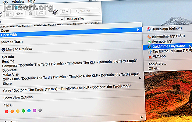 Ouvrir un fichier audio avec QuickTime sur Mac
