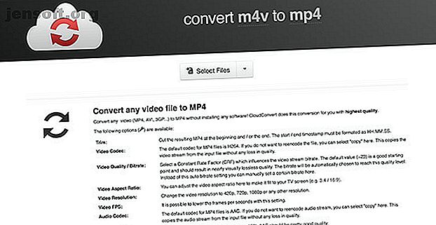 Conversion de M4V en MP4 avec CloudConvert