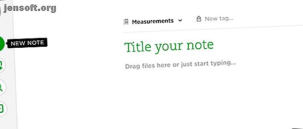 Nouvelle note d'Evernote
