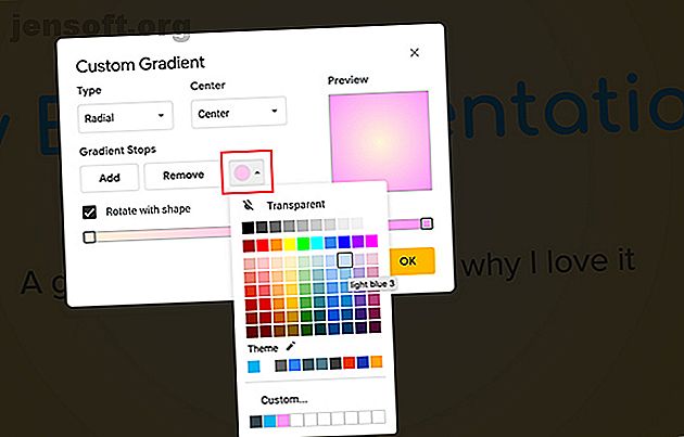Dégradé personnalisé Google Slides Change Color Stop