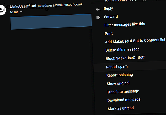 Signaler un spam dans Gmail