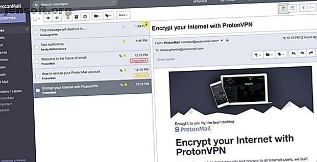 Interface Web ProtonMail