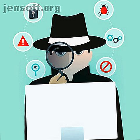Quelqu'un espionnant un ordinateur pour représenter un logiciel espion