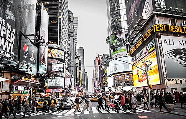 Annonces sur les panneaux publicitaires de Times Square à New York