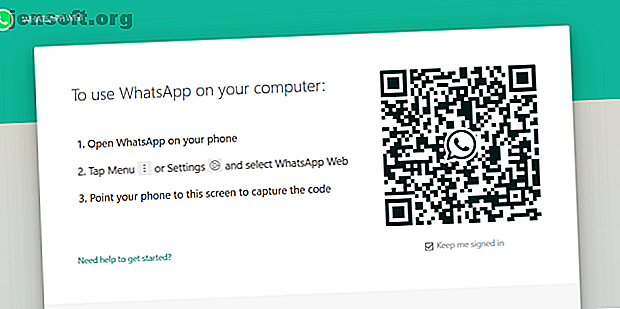 Capture d'écran de la page de connexion Web WhatsApp