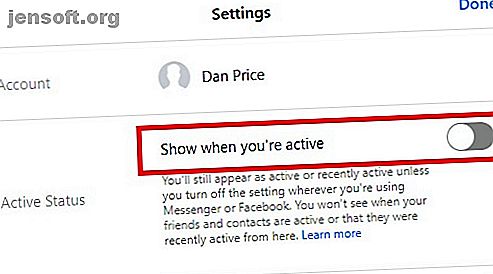 Statut d'activation de Facebook Messenger activé