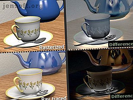 Comparaison entre le lancer de rayons et la rastérisation à l'aide de tasses à thé