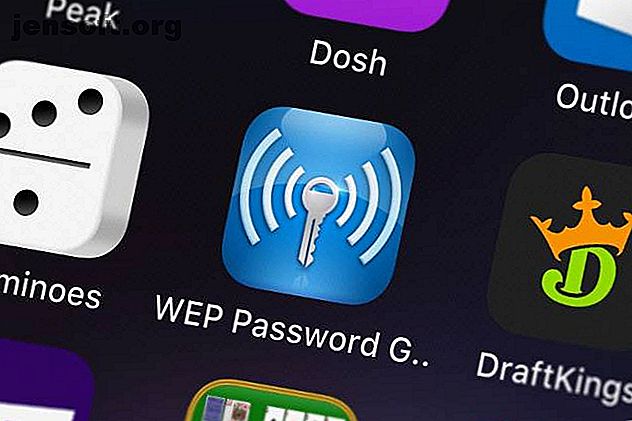 Une application de génération de mot de passe WEP sur un iPhone