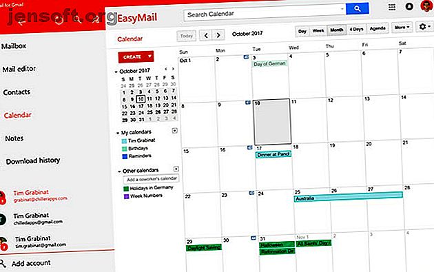 EasyMail for Gmail Calendar view