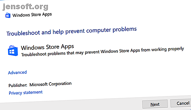 Exécution de l'outil de dépannage de Windows Store App