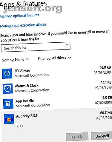 Windows 10 supprimer la liste des applications app paramètres