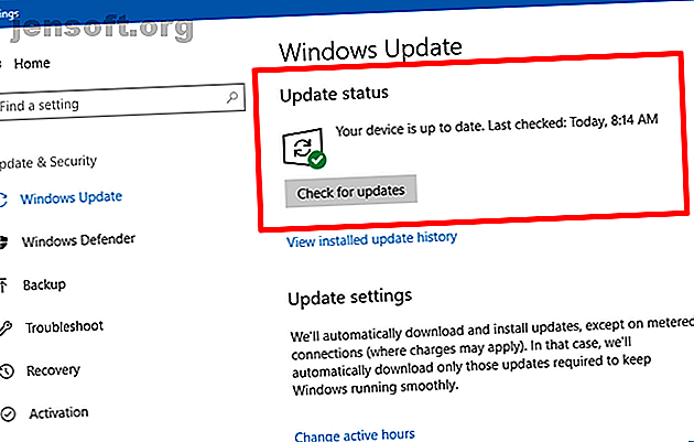 Windows 10 vérifier les mises à jour