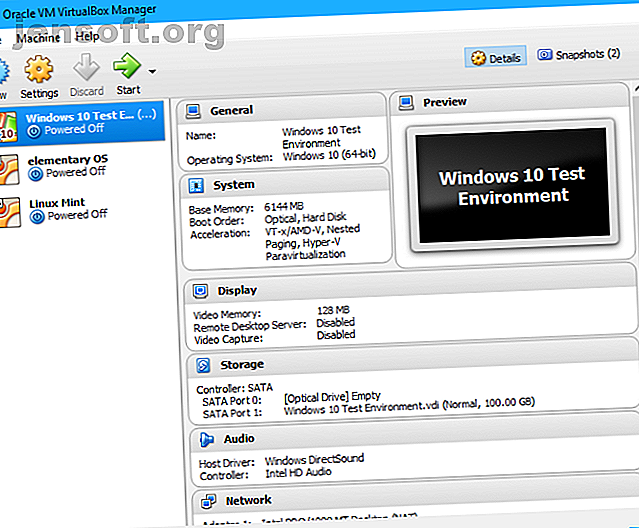 Vérifier la compatibilité de Windows 10 dans VirtualBox