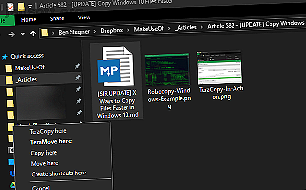 Boîte de dialogue Windows Copier ici