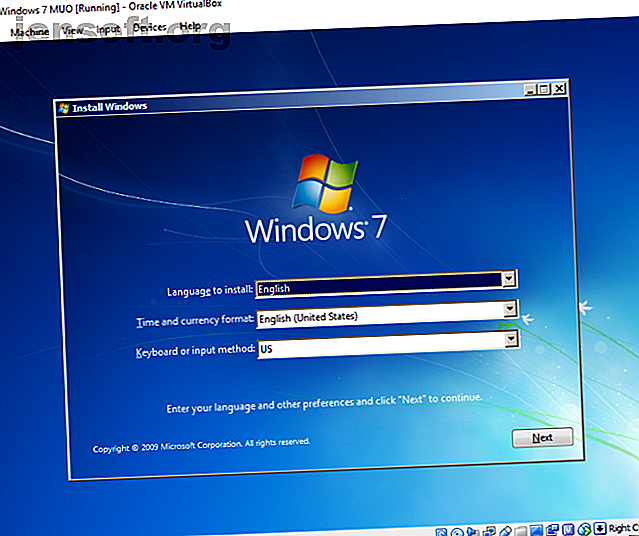 installation de la machine virtuelle Windows 7