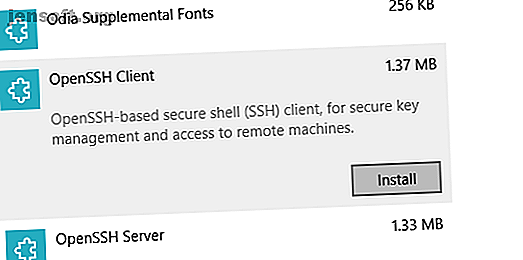 Installer SSH sur Windows 10