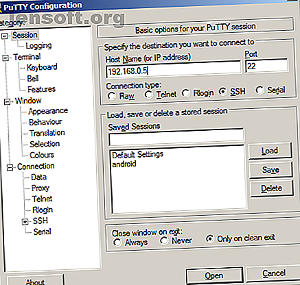 PuTTY active les connexions SSH sous Windows