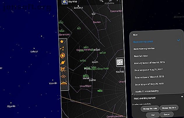 Captures d'écran de l'application Sky Map