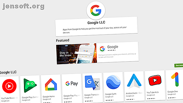 Certaines des applications Google disponibles sur le Play Store