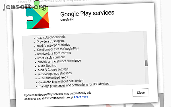 Autorisations des services Google Play
