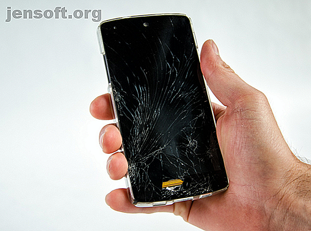 Écran cassé de téléphone Android