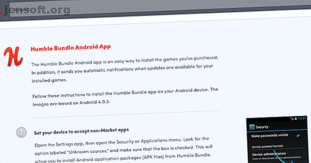 Humble Bundle application Android pas dans le Play Store