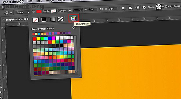 Comment utiliser l'outil Forme personnalisée Sélecteur de couleurs Photoshop