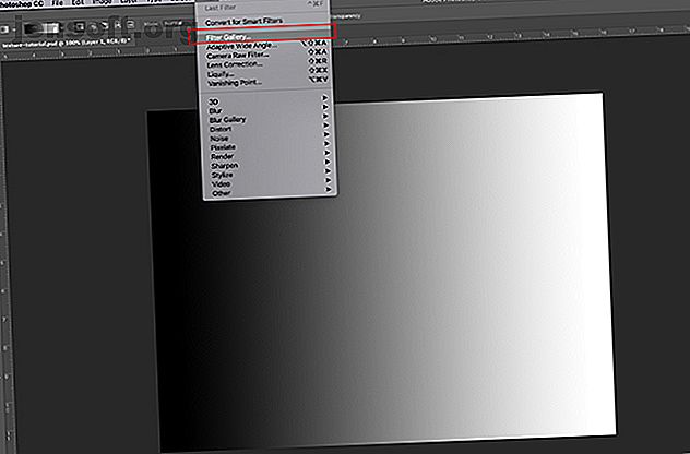 Créer une texture Photoshop Ouvrir la galerie de filtres