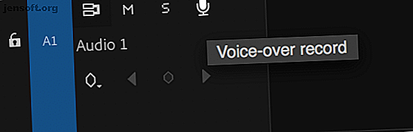 Bouton d'enregistrement de voix off de Premiere Pro