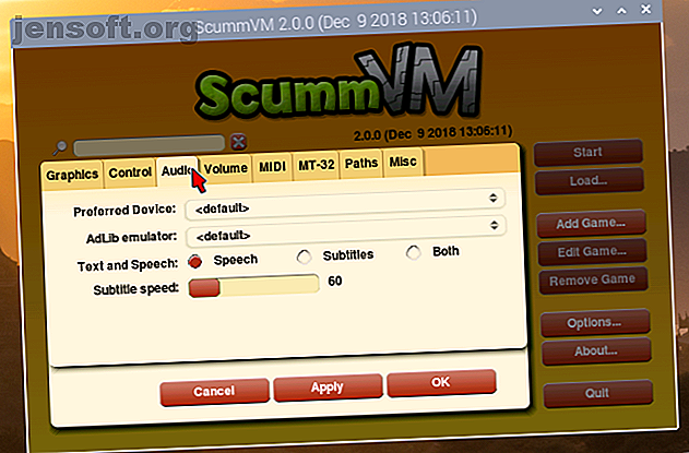 Définir les options audio dans ScummVM
