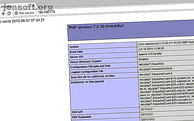 PHP installé et fonctionne sur Raspberry Pi